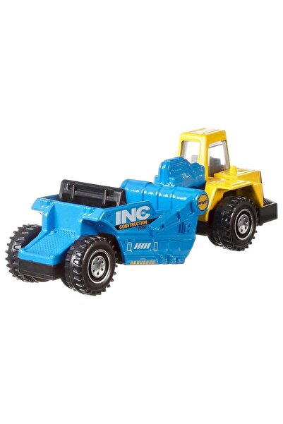 Matchbox WORKING RIGS MBX ROAD SCRAPER İş Araçları Orijinal Lisanslı Oyuncak Araba İş Makinesi Toprak kazıyıcı ve yükleyici taşıyıcı 1:64 mini boyut 10cm