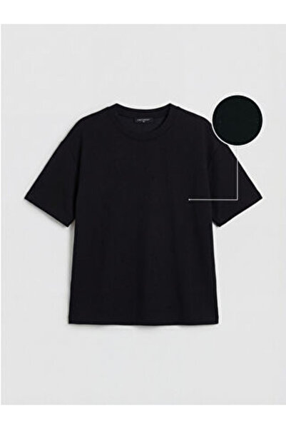 LC Waikiki تي شيرت نسائي من Black Stone Soft Touch للموسم الجديد