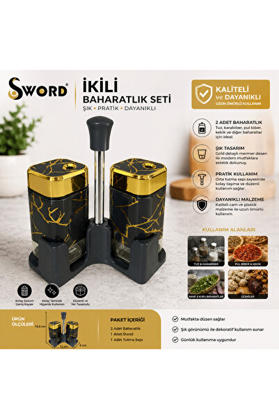 SWORD İKİLİ tuzluk seti