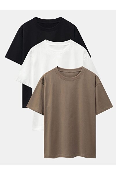 Erkek Oversize 30/2 3lü pamuk tişört