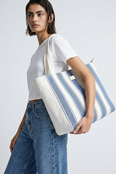 Refolia Geniş Hacimli Kanvas Tote Çanta Azure Carry