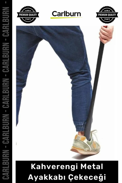 #Kerata 65 cm Uzun Boy Çelik Kerata Şık Ergonomik Askılı Kahverengi Metal Ayakkabı Çekeceği