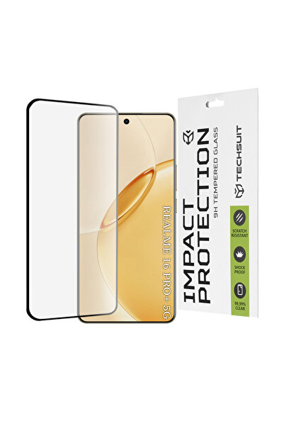 Techsuit Folie protectie pentru Realme 16 Pro+, Antisoc;Full Glue, negru