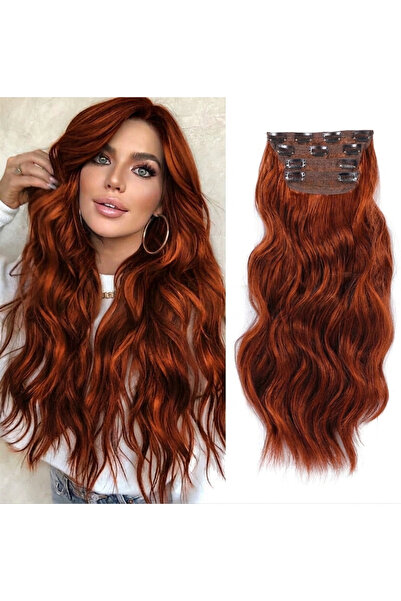 Dotail Σετ 4 τεμαχίων εξτένσιον μαλλιών FESHFEN, με κλιπ, κυματιστά, μήκους 5...