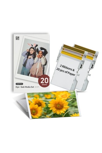 VALA Hârtie foto color VALA, set de 20 de bucăți, 53x86mm, Luciu intens