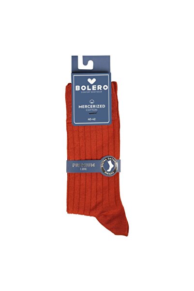 Bolero Erkek Premium Dikişsiz Merserize Çorap Kiremit