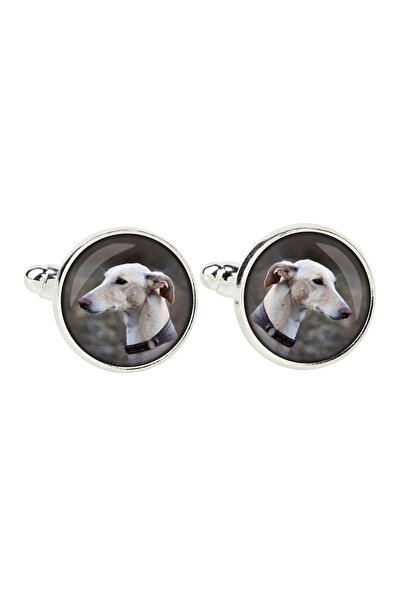 Art - Dog Greyhound, English Greyhound - cufflinks, a shirt accessory, a shir...