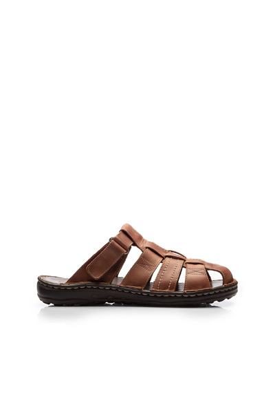 UrbanShoes Saboti barbati din piele naturala, Leofex - 142 maro box