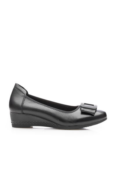 UrbanShoes Pantofi casual damă cu platformă din piele naturală - 4409 Negru Box