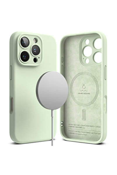 Ringke Husa pentru iPhone 16 Pro Max, Silicone Magnetic MagSafe, protectie an...