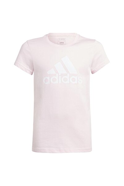 adidas Tricou de bumbac pentru copii, cu mânecă scurtă, cu logo mare, esenția...