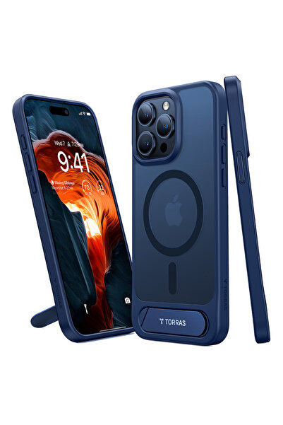 Stef's Cat Husa pentru iPhone 15 Pro Max, Stef's Cat, Pstand MagSafe, albastru