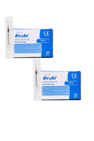 Beybi 1cc Enjektör 26G 100 Adet (2 Kutu)
