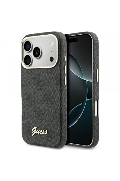 Stef's Cat Husă MagSafe pentru Apple iPhone 17 Pro Max, Guess, 4G Script Logo...