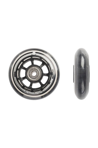 Rollerblade WHEELKIT 76MM ΜΕ ΡΟΥΛΕΜΑΝΣΕΣ & ΑΠΟΣΤΑΤΗΤΗΡΑ - ΜΑΥΡΟ