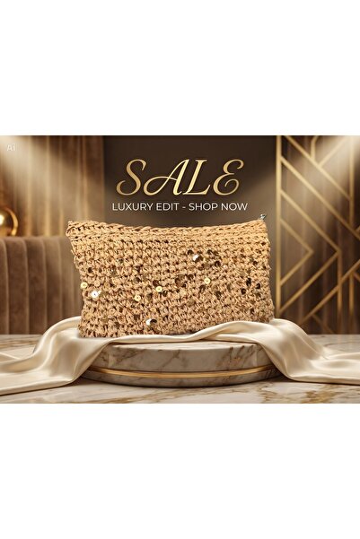 Meya design Işıltılı Boncuk İşlemeli El Örgüsü Clutch Çanta – Şık Gece & Dave...