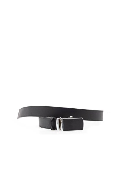 UrbanShoes Curea eleganta din piele naturala - Negru Box