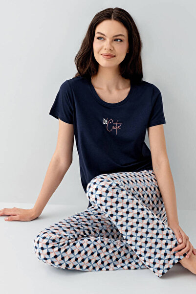 Arnetta Γυναικείο Σετ Πυτζάμες Navy Blue