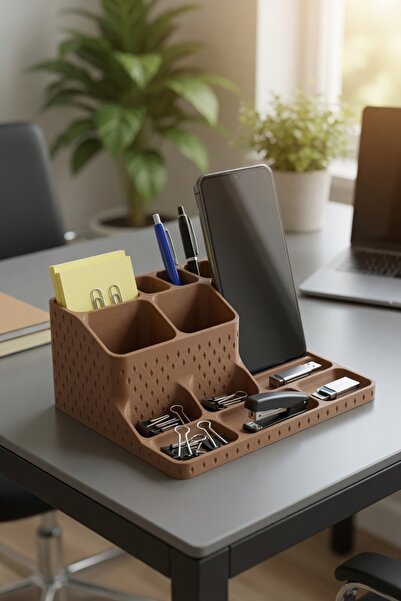 MYCRAFT3D Telefon Standlı Masaüstü Organizer – Kalemlik, Notluk ve Ofis Düzen...