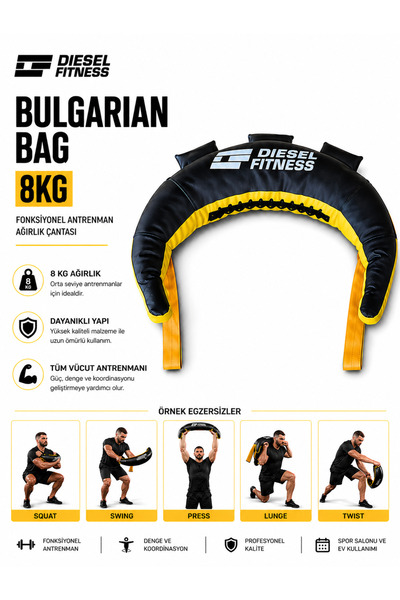 Diesel Fitness Bulgarian Bag 8 Kg Fonksiyonel Ağırlık Çantası