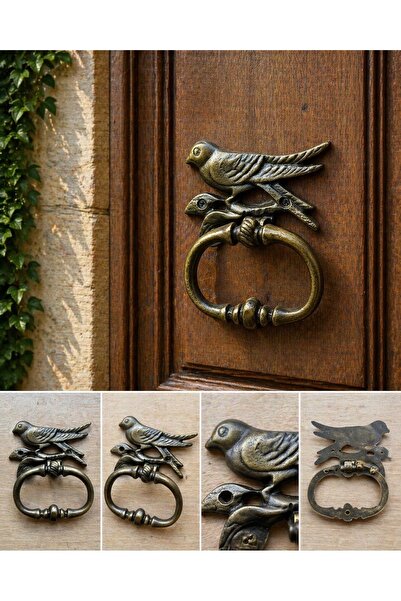 PAZAR VİTRİN Antik Stil Kuş Motifli Kapı Tokmağı