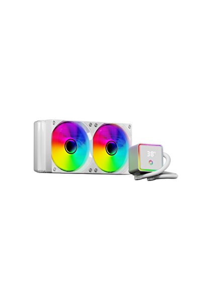 Universal مبرد سائل فريسبي FCL-240W ARGB 240 باللون الأبيض