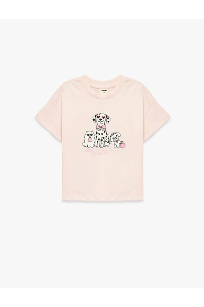 Koton Pamuklu Baskılı Pembe Kız Bebek T-Shirt 6Smg10161Ak