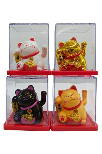 Dünyadan Hediyeler Dörtlü Maneki Neko El Sallayan Şans Kedisi Güneş Enerjili ...