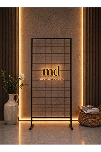 MD Vİtrin Dekorasyon Tel Raf Ayaklı Tel Pano Metal Stand 90x190 (DAYANIKLI A ...