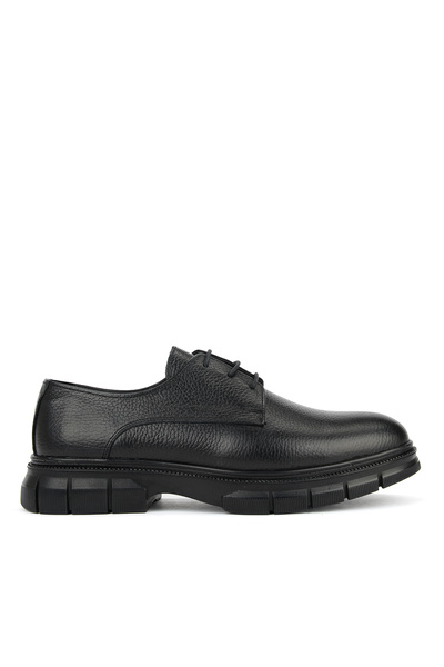 Ziya , Men's Genuine Leather Shoes 161423Z135 Black