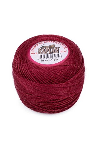 miraylahobi Kaplan Etamin İpi No:8 25 Gr Kanaviçe ve Nakış İpi (1 Adet) No:816