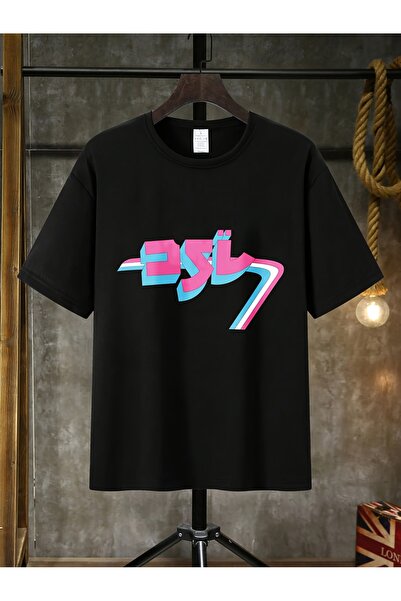 yiou trendy clothing تي شيرت رجالي بتصميم مستقبلي عتيق مع تصميم حروف يابانية