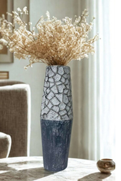 Savita Home MSL-212 Metal Dekoratif Vazo 54x13 cm İnce Uzun Modern Şık Salon ...