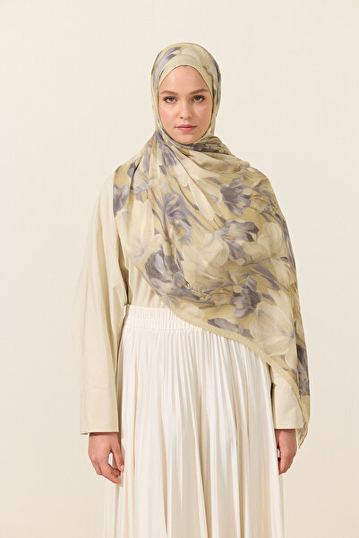 cs camellia scarf Noa Rami Şal - Sarı Gri