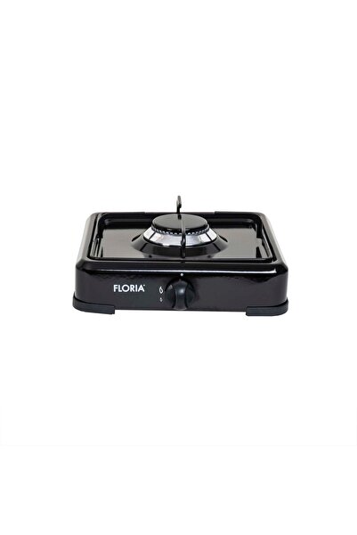 Floria 1-burner stove with butane gas supply, black color, 2kW power