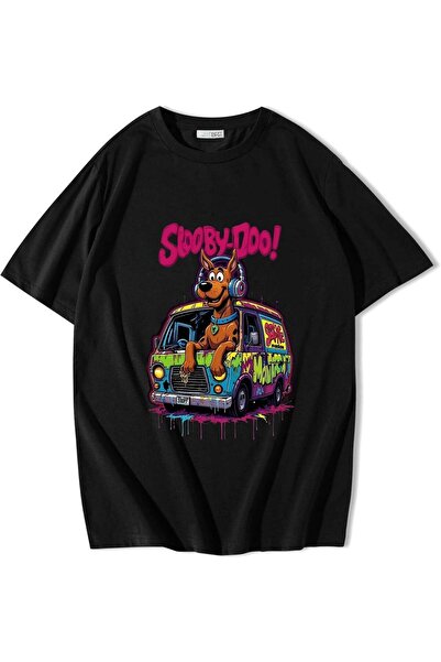 BRZ COLLECTION Unisex oversize majica Scooby Doo crna