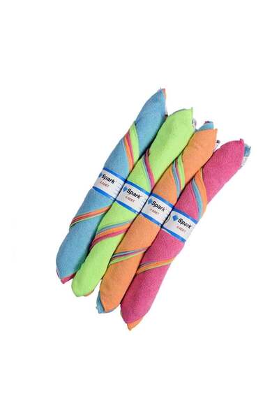 Alezy Spark M3330 Mikrofiber Genel Temizlik Bezi 4'lü Set 32x32cm (Karışık Renk)