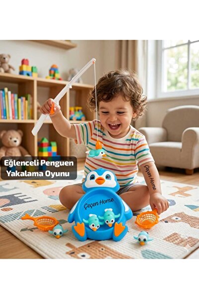 ÇEÇEN HOME Eğlenceli Penguen Yakalama Oyunu ,Penguenli Olta Seti Eğitici Çocu...