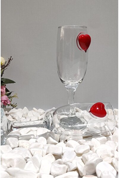 Generic Brand Kirli nova® heart horizontal motif 2-piece soft drink glasses