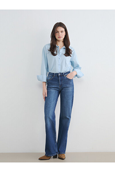 LC Waikiki Nevavm High Waist Wideleg Women's Jean Trousers with a Difference