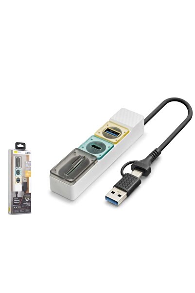 NODAR Hadron Hdx7058 Hub 5Gbps 1X Type-C 3.2+1Xusb-A 3.2+Sd+Microsd 4 Port 2i...