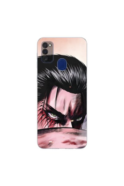 PPKin Samsung Galaxy M21 Compatible Anime 1/2 Design Transparent Case