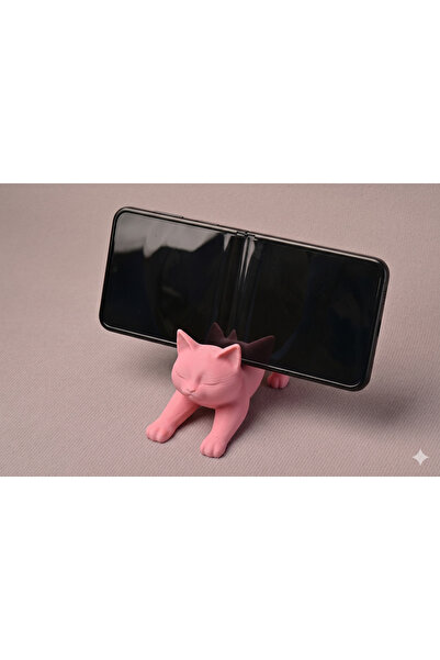 vetria Sevimli Kedi Telefon Standı – Masaüstü Telefon Tutucu & Dekoratif Stand