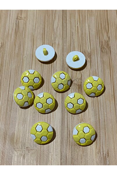 Lorin hobi Bottom-Mounted Football Ball Baby Button 15 mm 10 Pieces Yellow