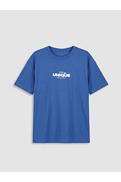 LC Waikiki Ανδρικό μπλουζάκι με στάμπα με σλόγκαν Zero Roba Collar από την Sh...