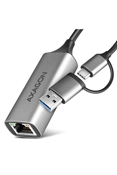 Axagon Placă de rețea ADE-TXCA, Adaptor Gigabit Ethernet, USB-C (cu adaptor U...