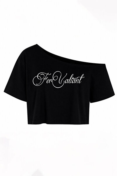 Fer Valiant Γυναικείο T-shirt με στάμπα και λαιμόκοψη καγιάκ