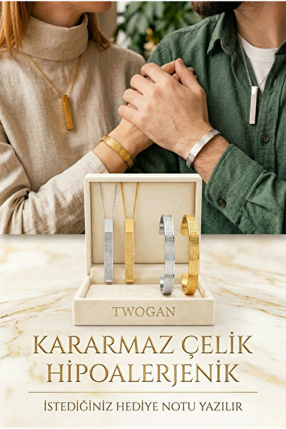 TWOGAN Ayetel Kürsi Dikey Kolye Ayetel Kürsi Bileklik Çiftler için Takım 4 Pa...