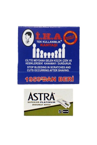 atamanstore İHA Kibrit Kantaşı 1 Adet 20'li Kart, Astra Superior Platinum Yaprak Jilet 5'li Kutu