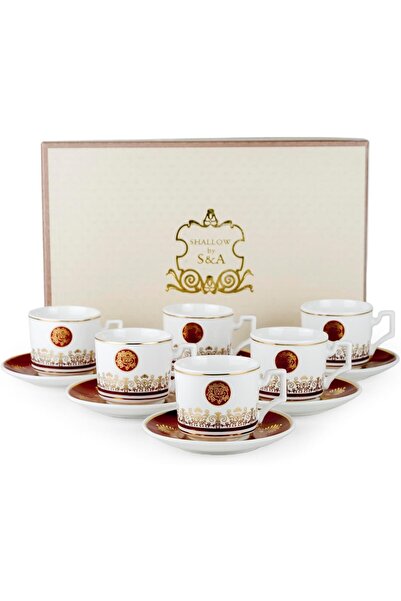 Generic Shallow Design Porcelain Ceramic Tea Cup Set, Elegant for Tea Lovers,...